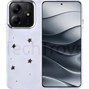 Xiaomi Redmi Note 14 4g Kılıf Airbag Tasarımlı Simli Şeffaf Zore Kutup Kapak