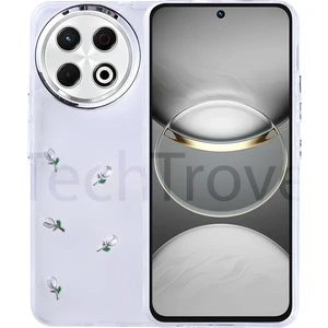 Tecno Spark 30 Pro Kılıf Airbag Tasarımlı Simli Şeffaf Zore Kutup Kapak