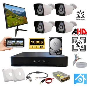 4 Kameralı Monitör ve 250 GB HDD Dahil Ahd Güvenlik Kamerası SETİ-ST24250MT