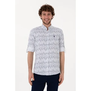 U.S. Polo Assn. Erkek Beyaz Gömlek Desenli 50306393-VR013