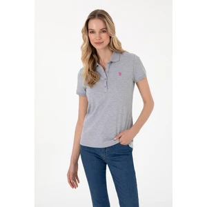 U.s. Polo Assn. Kadın Gri Melanj Tişört Basic 50300830-VR086
