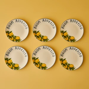 Bella Maison Lemoncello Porselen 6'lı Pasta Tabağı Seti 19 cm