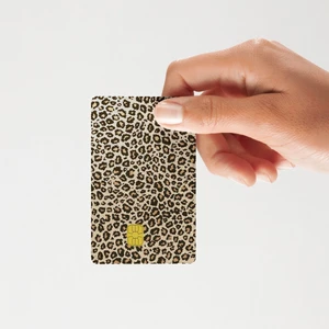 Huggy Craft Aşko Kuşko Yeni Kahverengi Leopar Desen Kart Kaplama Sticker ( Yüksek Kalite )