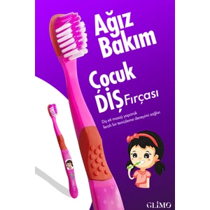 Kids Ağız Bakım Diş Fırçası Pembe | 3 Yaş Için Ultra Yumuşak Kıl, Diş Eti Dostu, Çocuk Diş Fırçası
