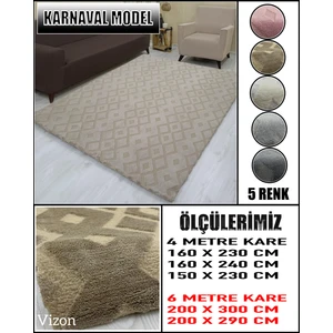 Karnaval Model Kumaştan Welsoft Lastikli Halı Örtüsü