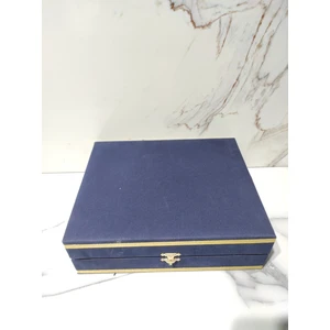 Dm Porselen 6 Kişilik Fincan Takımı Için Kadife Kutu Lacivert