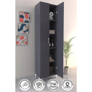 Hediyeler Kapında 5 Raflı Çok Amaçlı Mutfak Dolabı Kiler Banyo Balkon Erzak Dolabı