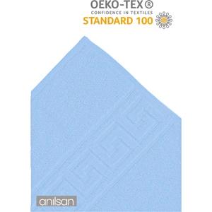 6'lı Mavi Greek El Havlusu - 50 x 90  cm , 225 Gr,  Pamuk, Spa ve Otel Havlusu, Günlük Kullanıma Uygun