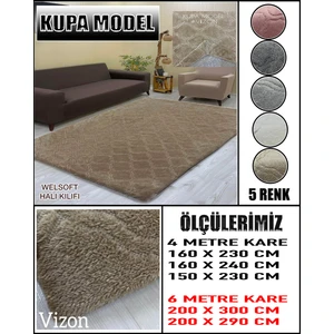Kupa Model Kumaştan Welsoft Lastikli Halı Örtüsü