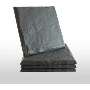 ARYEKA Dekoratif Bahçe Basamak Taşı, 4lü Paket, Plastik Yer Döşemesi, 39 cm x 39 cm, Antrasit