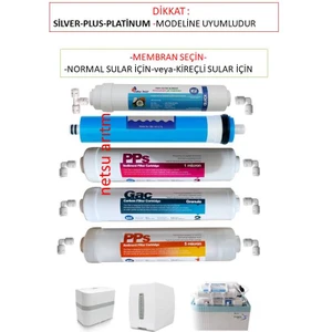 Ihlas su arıtma filtresi,Aura Cebilon - Plus-Silver-Platinum Modeleri İçin, 5'li Filtre