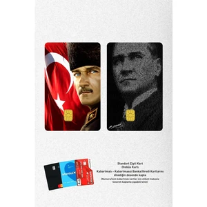 Huggy Craft Atatürk 2li Özel Tasarımlı Kart Kaplama Sticker Set1