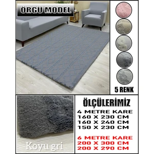 Örgü Model Kumaştan Welsoft Lastikli Halı Örtüsü