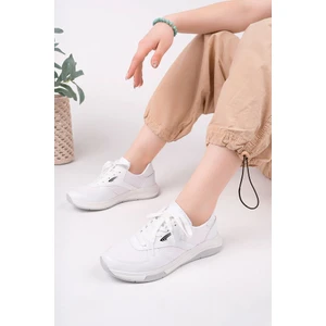 Beyaz Kadın Fileli Sneaker Günlük Ayakkabı