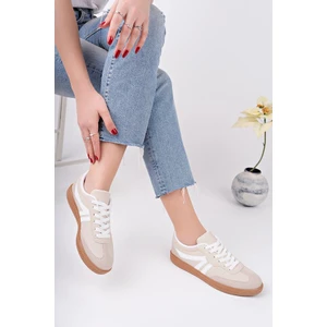 Krem Sneaker Günlük Ayakkabı