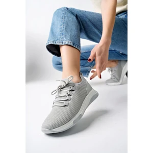 Gri Kadın Fileli Günlük Ayakkabı