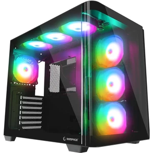 Loopy Plus Siyah 7*12CM Argb Fan 950W 80 Plus Standart Temperli Cam Kumandalı Atx Mid-T Gaming Oyuncu Kasası