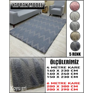 Yaprak Model Kumaştan Welsoft Lastikli Halı Örtüsü