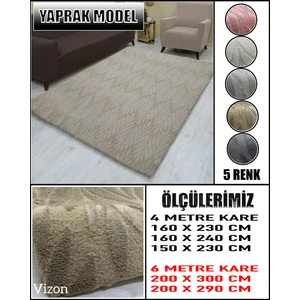 Yaprak Model Kumaştan Welsoft Lastikli Halı Örtüsü