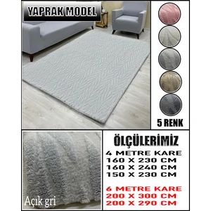 Yaprak Model Kumaştan Welsoft Lastikli Halı Örtüsü