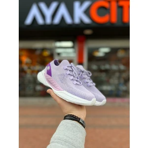 Yazlık Ortopedik Taban Örgü Model Bağcıklı Günlük Sneaker - Mor - 36