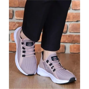 Yazlık Ortopedik Taban Örgü Model Bağcıklı Günlük Sneaker - Pudra - 39