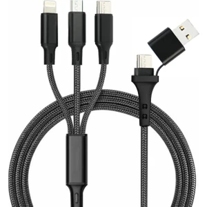 Pd Hızlı Şarj 20W 3 In 1 Hızlı Şarj Kablosu 120 cm 3 A Lightning Type-C USB Micro Çoklu Data Kablosu