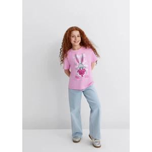 Bugs Bunny Baskılı Pembe Tişört 7610303-71038