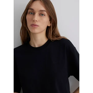 Mavi Nakışlı Siyah Basic Tişört 1613225-900