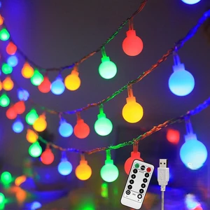 USB Girişli Renkli Işık 12 Metre 99 LED Kumandalı 8 Modlu Ev Bahçe Balkon Ağaç Çit Süsü LED Işık Lamba