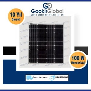 100 Watt Monokristal Güneş Paneli