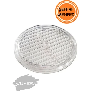 Şeffaf Doğalgaz Havalandırma Cam Menfez Kapağı – 18 cm Çap ile Güvenli ve Estetik Çözüm!