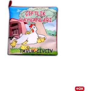 Çiftlik Hayvanları Kumaş Sessiz Kitap - Bez Kitap