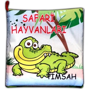 Safari Hayvanları Kumaş Sessiz Kitap - Bez Kitap