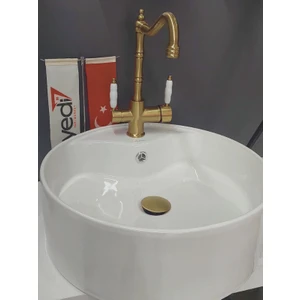 Yedi Yapı Rustik Arıtmalı Mutfak Bataryası Mat Gold