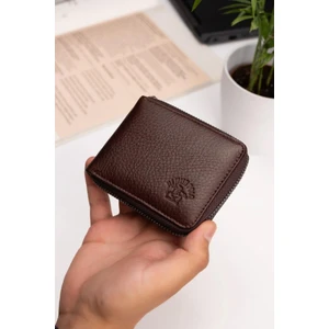 Erkek  Deri Cüzdan ve Kartlık - NEWPOLO064- Taba