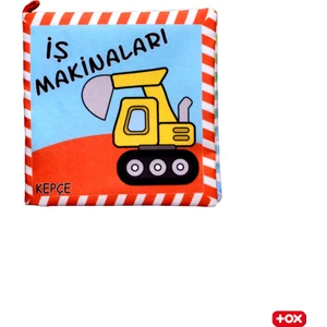 Iş Makinaları Kumaş Sessiz Kitap - Bez Kitap