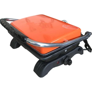 Bizden Eve Gerçek Pik Demir Döküm Tost Makinası (Dökümix) Turuncu , Kaplamasız , Izgara, Toast