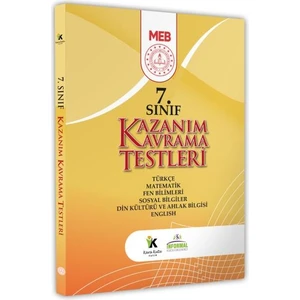 2025 7.sınıf Meb Tüm Dersler Kazanım Kavrama Testleri Kkt Yaprak Test Kitabı(Renkli Basım A4 Boyut)