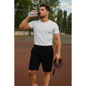 mmetalic Erkek Siyah Regular Fit Şort & Bermuda