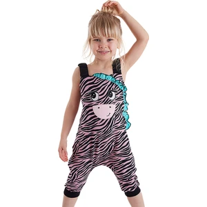 Zebra Fırfırlı Kız Çocuk Tulum