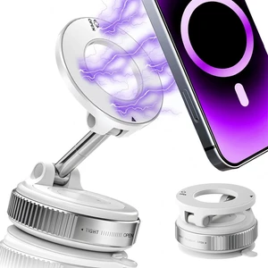 M.TK Moveteck Magsafe Telefon Tutucu Tüm Yüzeylerle Uyumlu Vakumlu Sökülebilir 360 Oynar Başlıklı Üniversal Telefon Tutucu K007