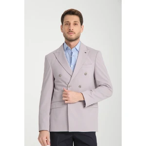 Baselna Krv Erkek Kahve Kruvaze 6 Adet Metal Düğmeli 4 Mevsim Spor Blazer Ceket