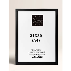 Decolıfe A4 Çerçeve, Belge Çerçevesi, Diploma, Sertifika, Fotoğraf Çerçevesi, Resim Çerçevesi, 21X30