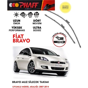 Fiat Bravo Ön Cam Muz Silecek Seti 2009 Model Araca Özel Aparat