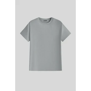 Erkek Tişört Standart Kalıp Basic Bisiklet Yaka T-Shırt Basıc-Mankensiz1