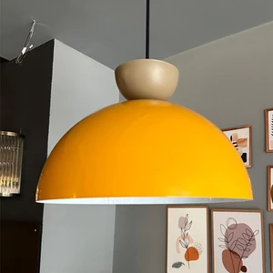 Yimpi Sarı Avize Bej Şapka Tekli Sarkıt Salon Kuaför Cafe Dekoratif Aydınlatma Pastane