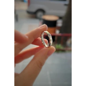 Gümüş 4 mm Düz Klasik Yanı Kesik Alyans Söz Nişan Erkek Kadın Yüzük