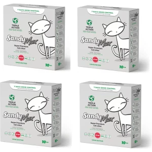 Max Triple Action Tozsuz Topaklanan Bentonit Doğal Kedi Kumu 10 kg x 4 Adet