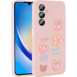 Samsung Galaxy A14 5g ile Uyumlu Kılıf Pembe Tan Silikon Kapak (Samsung Galaxy A14 5g ile Uyumlu, Pembe)